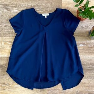 Blue chiffon dress shirt